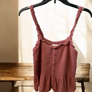 💖 Mix & Match: 4 for $25! 💖 

Boho Smocked Button Front Peplum Cami Top